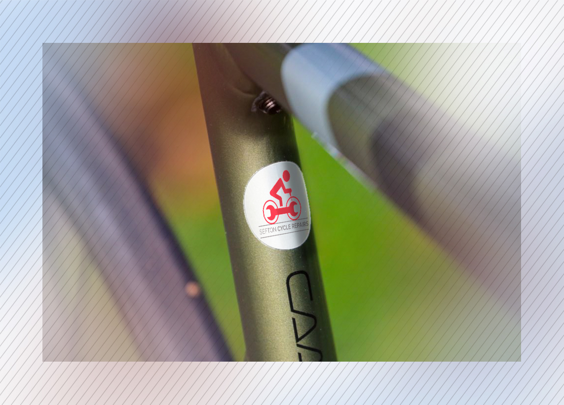 Sefton Cycle Repairs logo sticker design