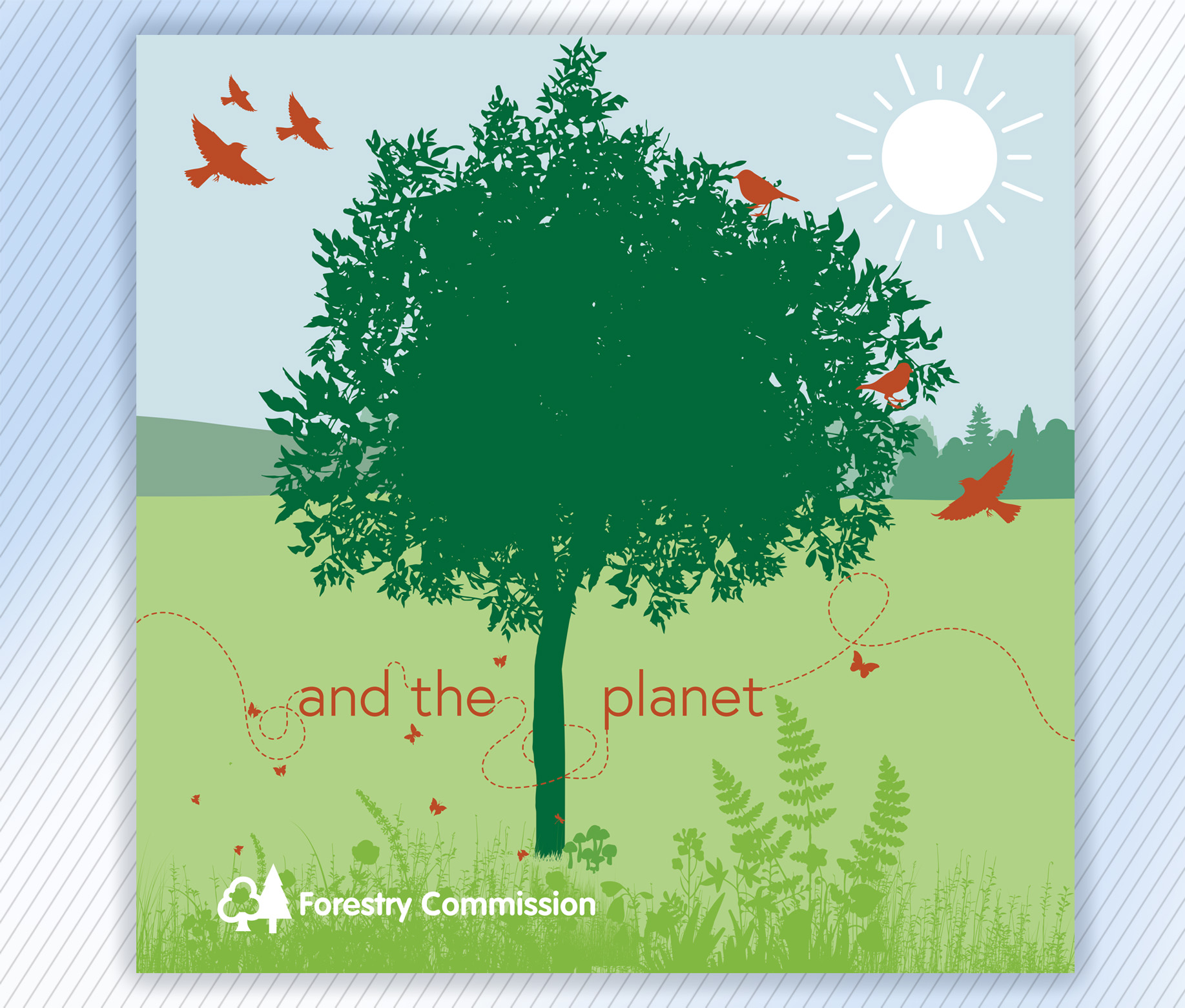 Forestry Commission The King's Coronation illustrated carousel graphics